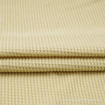 CVC Cotton Polyester Hacci Waffle Fabric Brushed